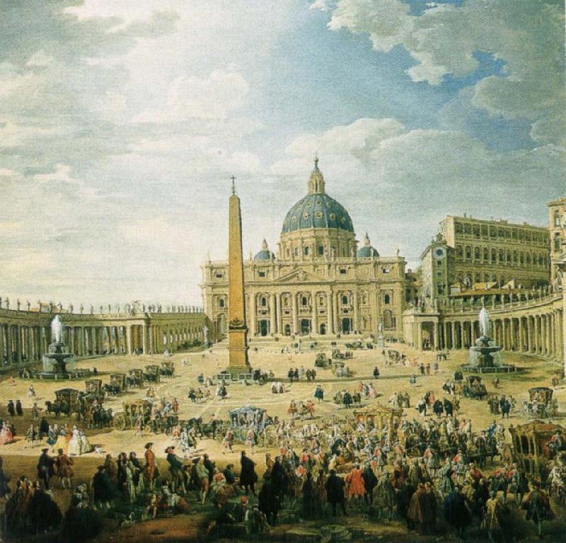 wolfgang amadeus mozart the square in front of st peter s basilica in rome Germany oil painting art